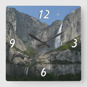 Yosemite Falls III from Yosemite National Park Square Wall Clock