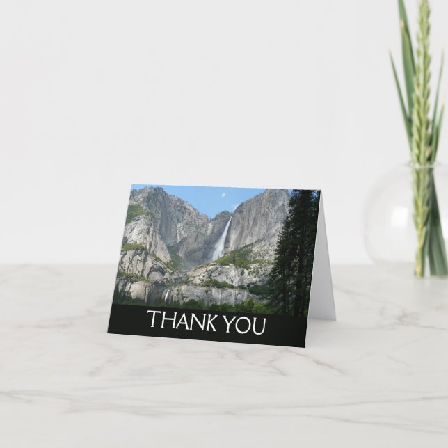Yosemite Falls III from Yosemite National Park Thank You Card (Front)
