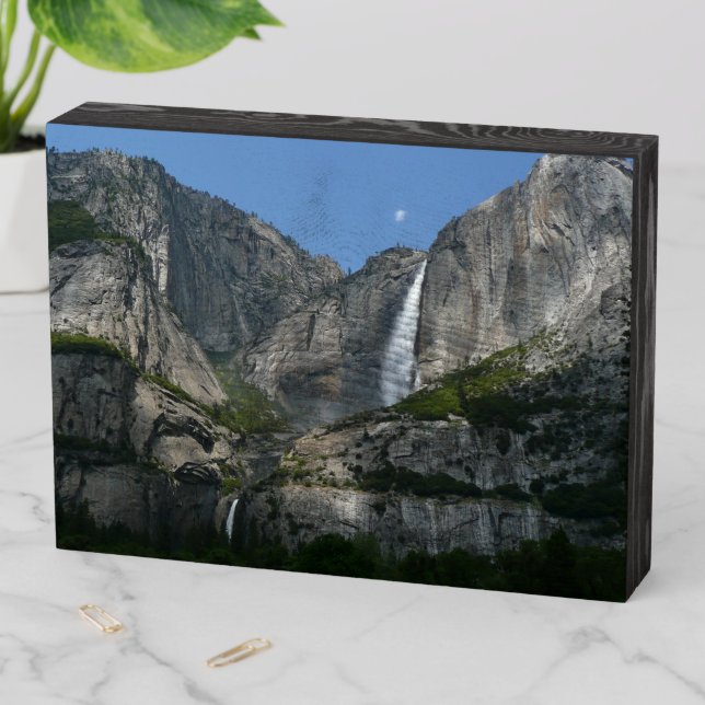 Yosemite Falls III from Yosemite National Park Wooden Box Sign (In Situ Horizontal)