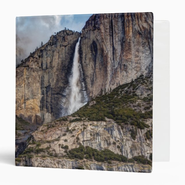 Yosemite Falls scenic, California 3 Ring Binder (Front/Inside)