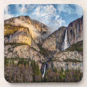 Yosemite Falls scenic, California Drink Coaster