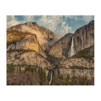 Yosemite Falls scenic, California Wood Wall Art