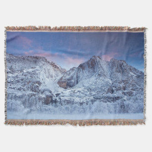 Yosemite Falls Sunrise Throw Blanket