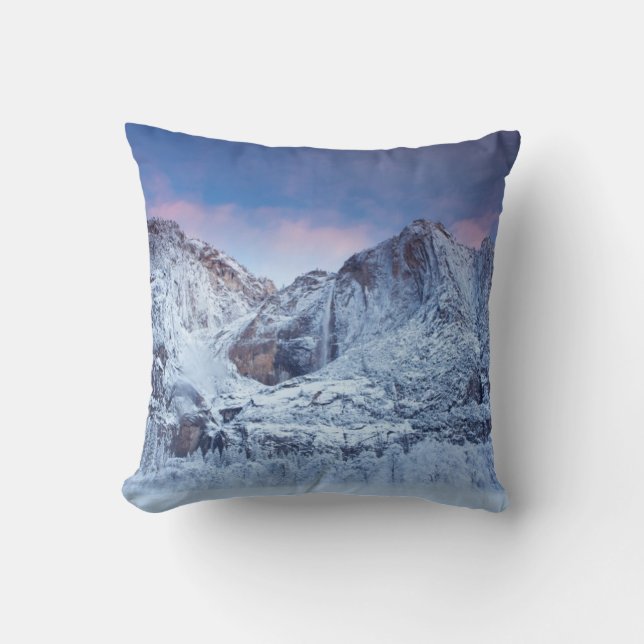 Yosemite Falls Sunrise Throw Pillow (Front)