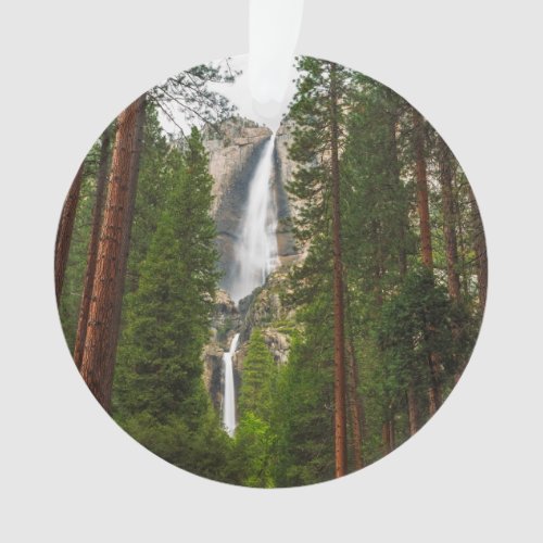 Yosemite Falls through the Forest Ornament