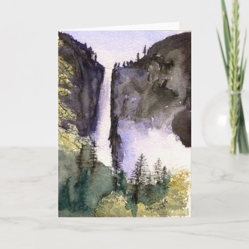 Yosemite Falls  Yosemite National Park Holiday Card