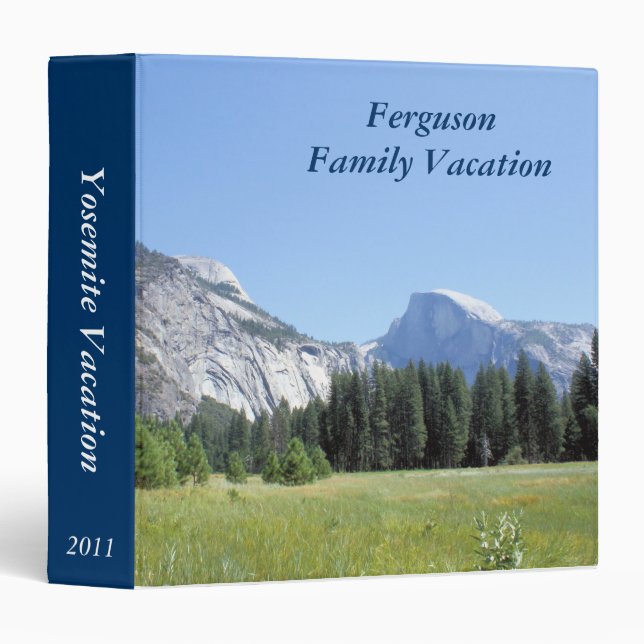 Yosemite family vacation avery photo binder (Front/Spine)