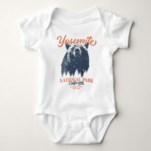 Yosemite Grizzly Bear California National Park Baby Bodysuit