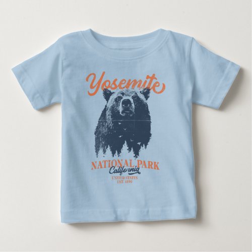 Yosemite Grizzly Bear California National Park Baby T_Shirt
