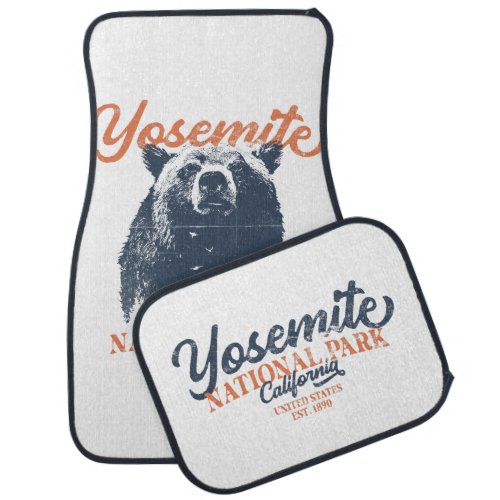 Yosemite Grizzly Bear California National Park Car Floor Mat