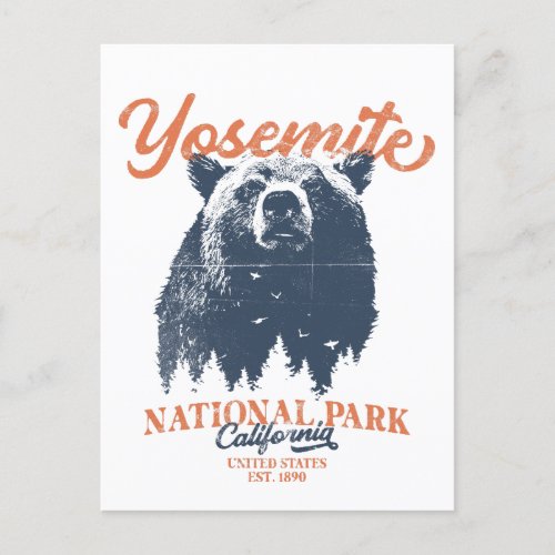 Yosemite Grizzly Bear California National Park Postcard