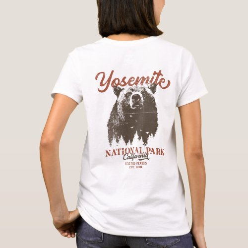 Yosemite Grizzly Bear California National Park T_Shirt