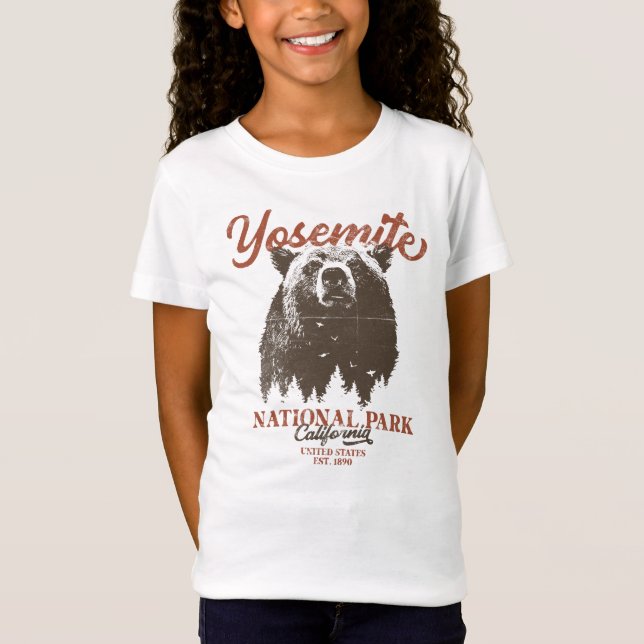 Yosemite Grizzly Bear California National Park T-Shirt (Front)