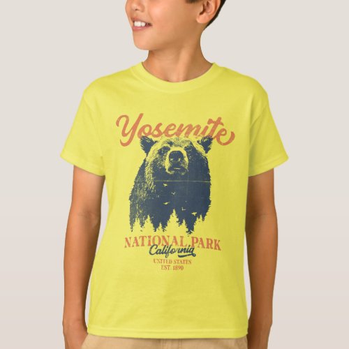 Yosemite Grizzly Bear California National Park T_Shirt