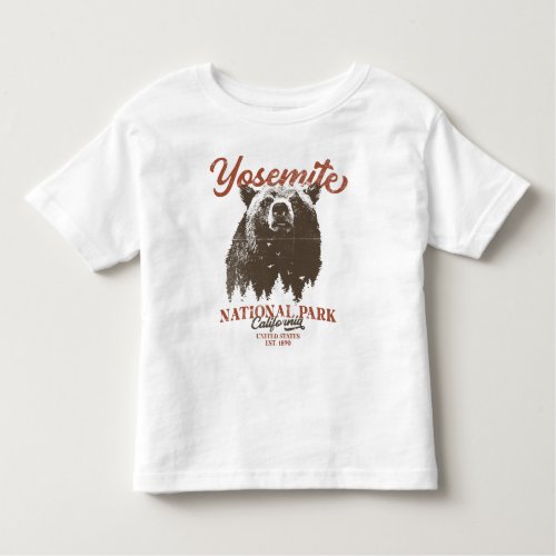 Yosemite Grizzly Bear California National Park Toddler T_shirt