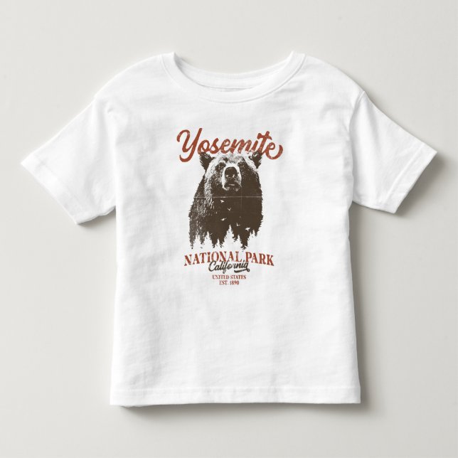 Yosemite Grizzly Bear California National Park Toddler T-shirt (Front)