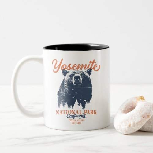 Yosemite Grizzly Bear California National Park Two_Tone Coffee Mug