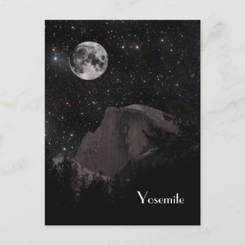 Yosemite Half Dome by Night Postcard