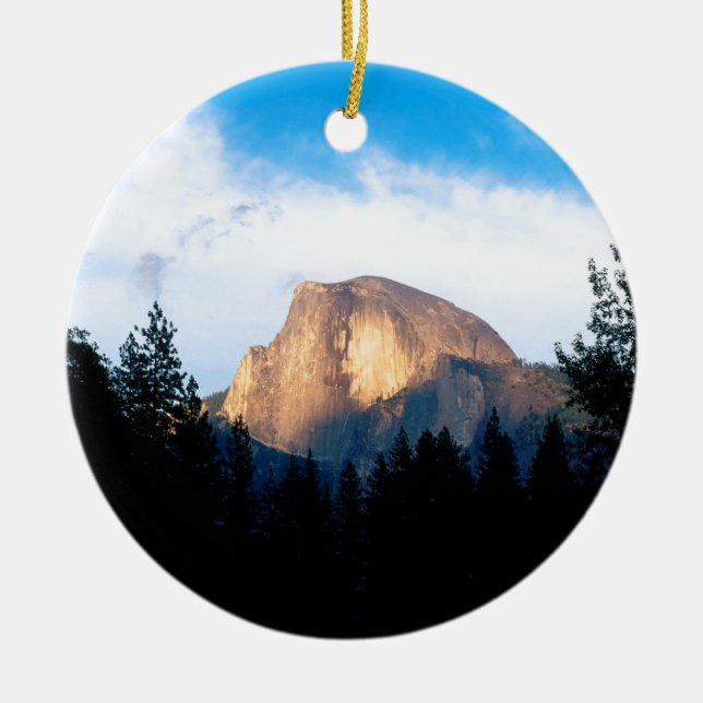 Yosemite Half Dome Park Ceramic Ornament (Front)