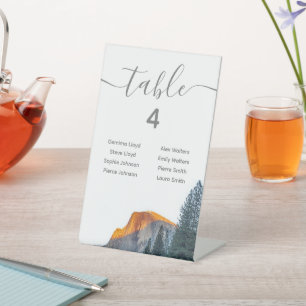 Yosemite Half Dome Sunset Seating Chart Pedestal Sign