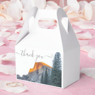 Yosemite Half Dome Sunset Thank You Wedding Favor Boxes