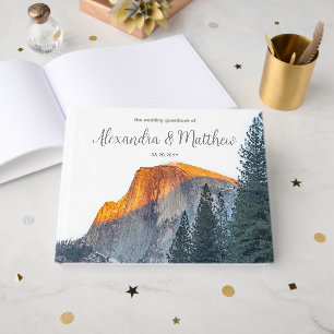 Yosemite Half Dome Sunset Wedding Guest Book