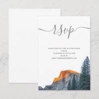 Yosemite Half Dome Sunset Wedding RSVP