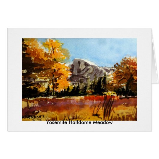 Yosemite Halfdome Meadow Cards (Front Horizontal)