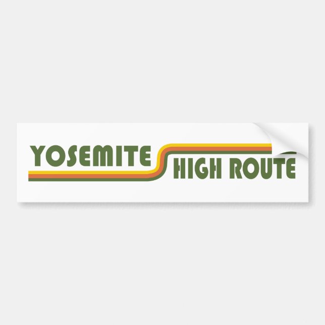 Yosemite High Route Bumper Sticker (Front)