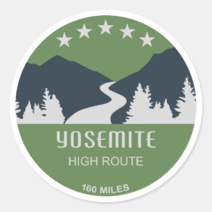Yosemite High Route Classic Round Sticker