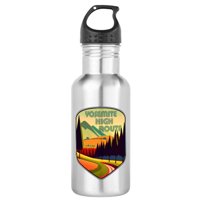 Yosemite High Route Colors Stainless Steel Water Bottle (Front)