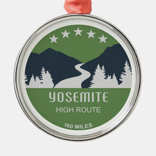 Yosemite High Route Metal Ornament (Front)