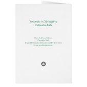Yosemite in Springtime: Chilnualna Falls Cards (Back)