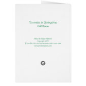 Yosemite in Springtime: Half Dome Cards (Back)