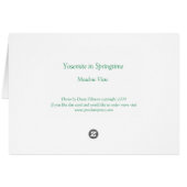Yosemite in Springtime: Meadow View Cards (Back Horizontal)