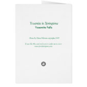 Yosemite in Springtime: Yosemite Falls Cards (Back)