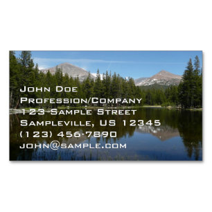 Yosemite Lake Reflection Business Card Magnet