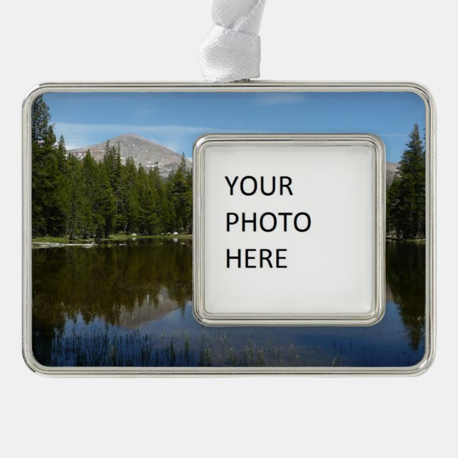 Yosemite Lake Reflection Christmas Ornament (Front)