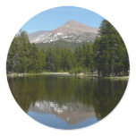Yosemite Lake Reflection Classic Round Sticker