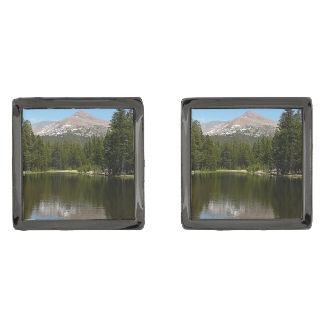 Yosemite Lake Reflection Cufflinks (Front)