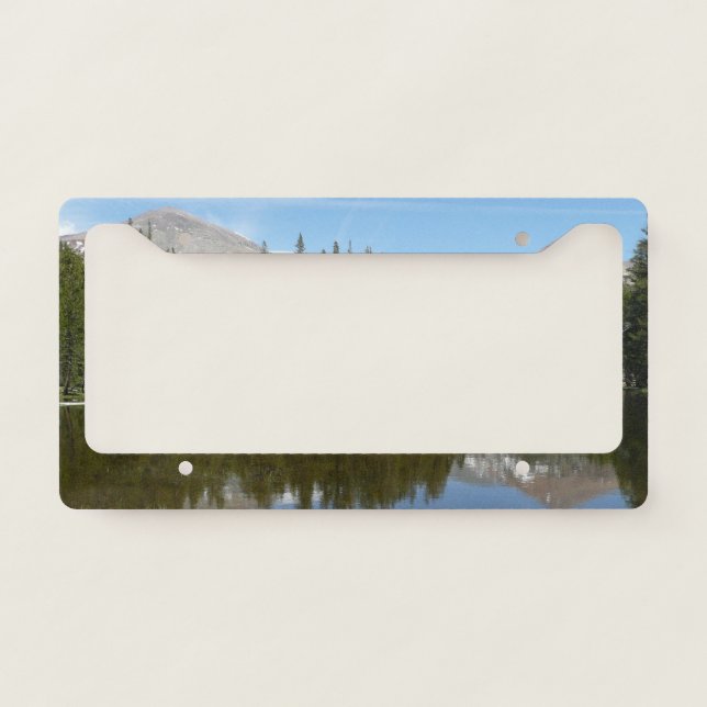 Yosemite Lake Reflection License Plate Frame (Front)