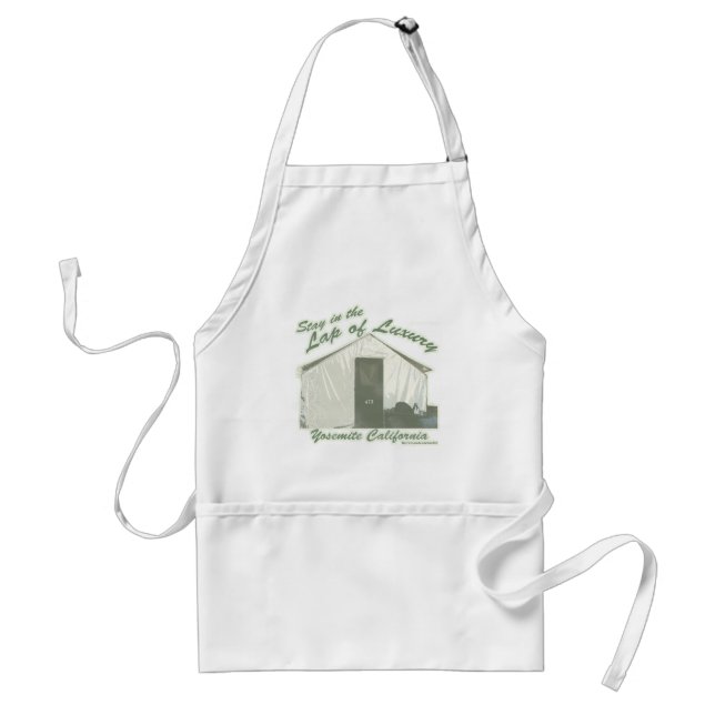  Yosemite Lap of Luxury Tent Travel Slogan  Adult Apron (Front)