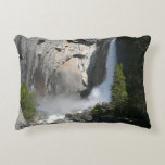 Yosemite Lower Falls at Lower Yosemite Falls Trail Decorative Pillow