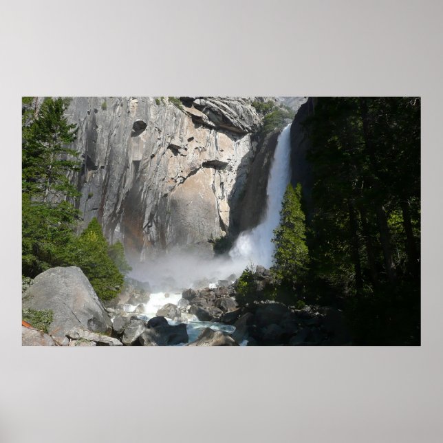 Yosemite Lower Falls at Lower Yosemite Falls Trail Poster (Front)