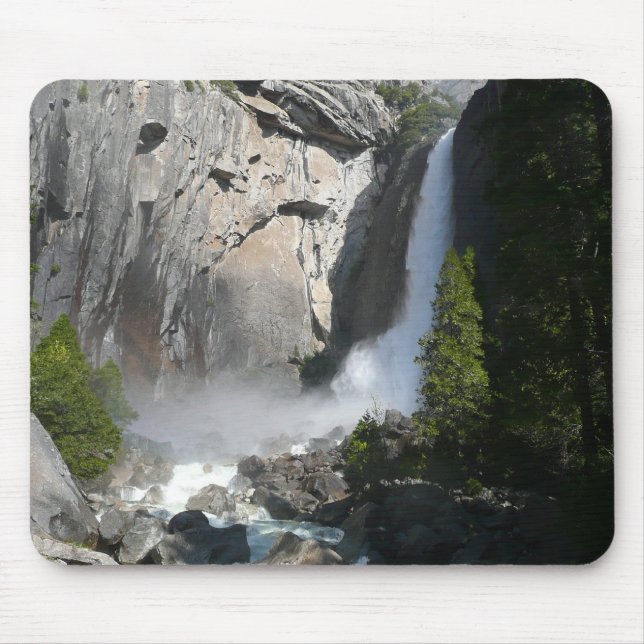 Yosemite Lower Falls from Yosemite National Park Mouse Pad (Front)