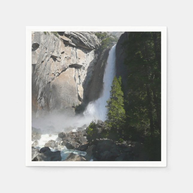 Yosemite Lower Falls from Yosemite National Park Napkins (Front)