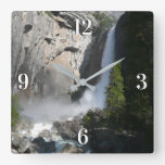 Yosemite Lower Falls from Yosemite National Park Square Wall Clock