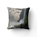 Yosemite Lower Falls from Yosemite National Park Throw Pillow