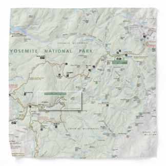 Yosemite map bandana