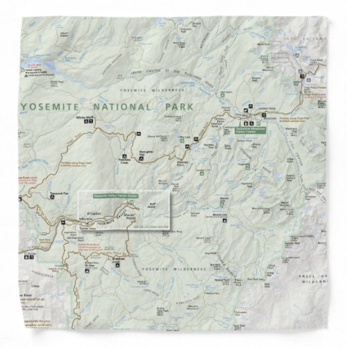 Yosemite map bandana
